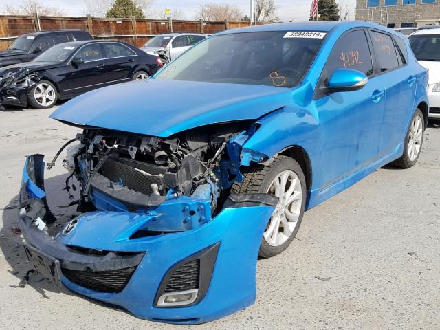 JM1BL1H50A1169890 - 2010 MAZDA 3 S BLUE photo 2