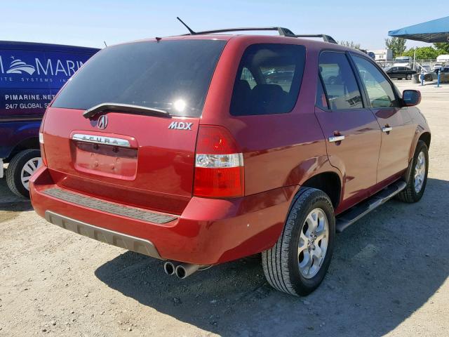 2HNYD18692H507218 - 2002 ACURA MDX TOURIN RED photo 4