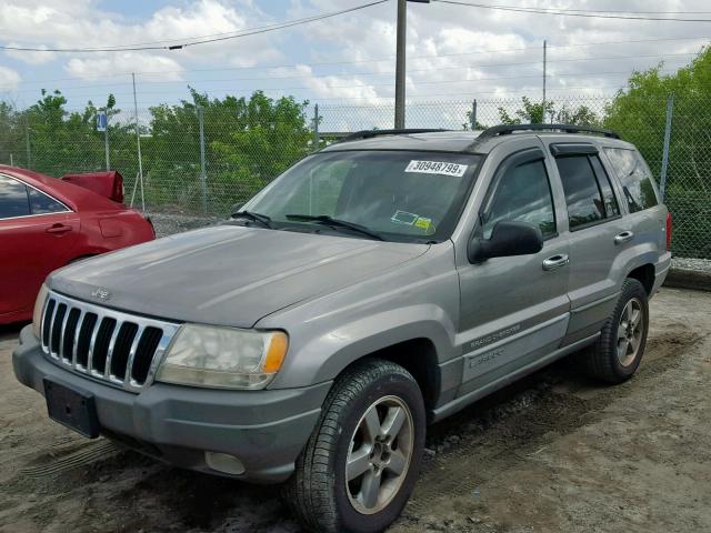 1J4GW48N82C205274 - 2002 JEEP GRAND CHER GRAY photo 2