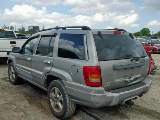 1J4GW48N82C205274 - 2002 JEEP GRAND CHER GRAY photo 3