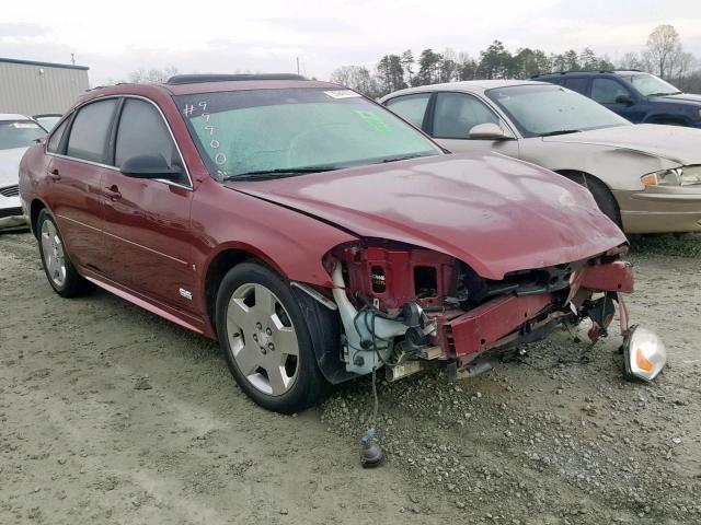 2G1WD57C691100139 - 2009 CHEVROLET IMPALA SS RED photo 1