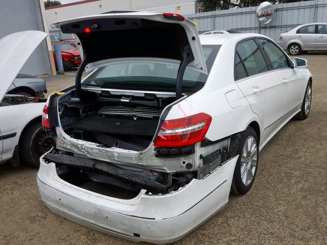 WDDHF5KB3DA730696 - 2013 MERCEDES-BENZ E 350 WHITE photo 4