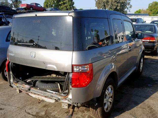 5J6YH18707L014731 - 2007 HONDA ELEMENT EX GRAY photo 4