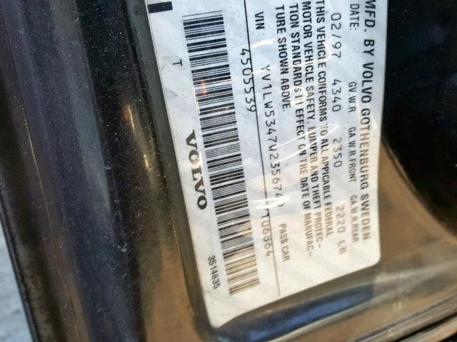 YV1LW5347W2356749 - 1998 VOLVO V70 T5 TUR BLACK photo 10