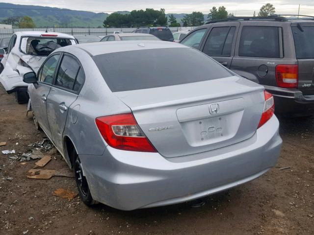 19XFB2F99CE358957 - 2012 HONDA CIVIC EXL SILVER photo 3