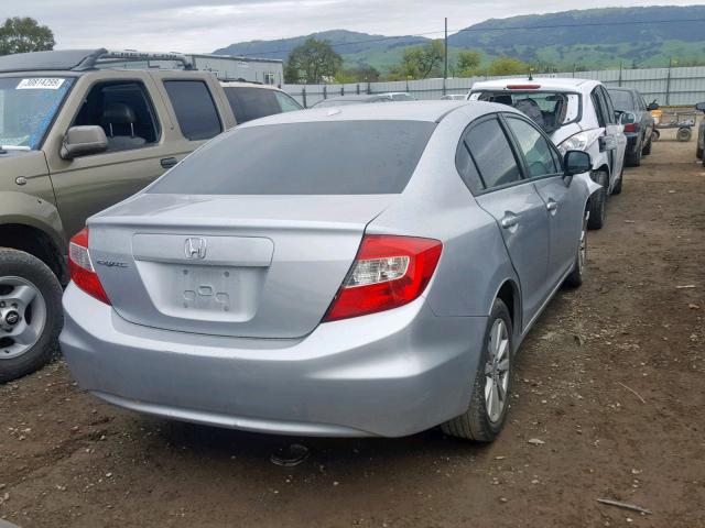 19XFB2F99CE358957 - 2012 HONDA CIVIC EXL SILVER photo 4