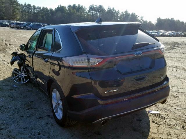 2FMTK4J83FBB83058 - 2015 FORD EDGE SEL BLACK photo 3