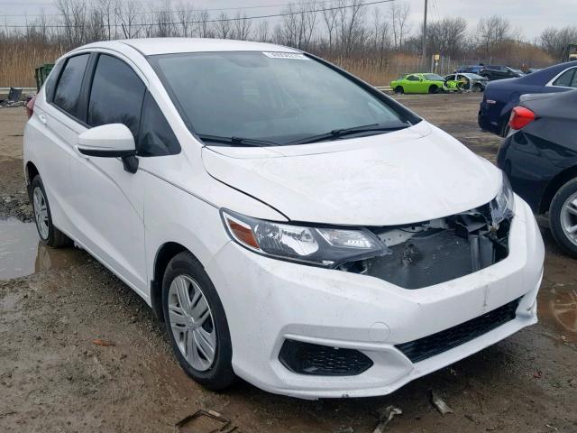 3HGGK5H41KM701323 - 2019 HONDA FIT LX WHITE photo 1