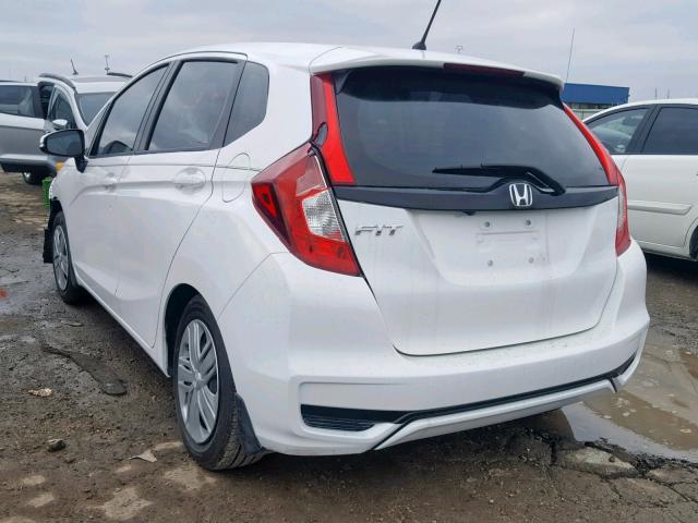 3HGGK5H41KM701323 - 2019 HONDA FIT LX WHITE photo 3