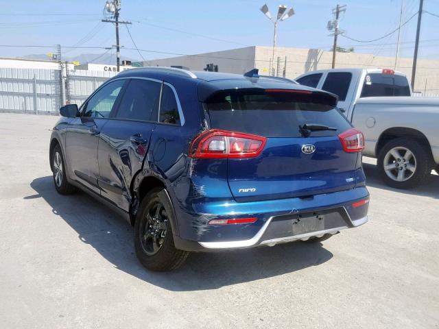 KNDCE3LC4J5133175 - 2018 KIA NIRO TOURI BLUE photo 3