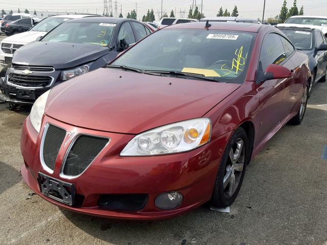 1G2ZH17N084186137 - 2008 PONTIAC G6 GT RED photo 2