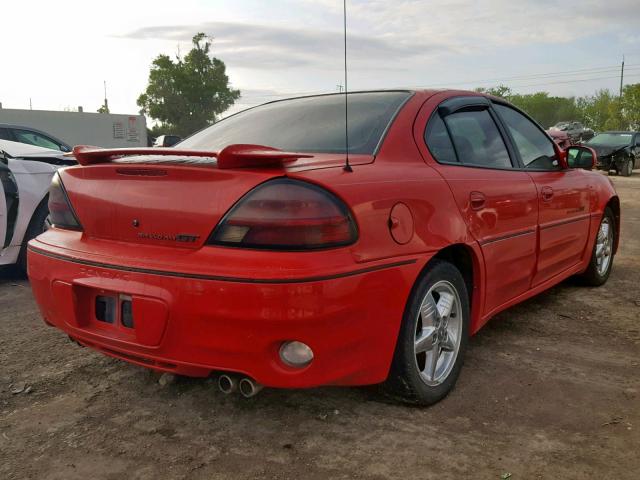 1G2NW52E2XM940673 - 1999 PONTIAC GRAND AM G RED photo 4