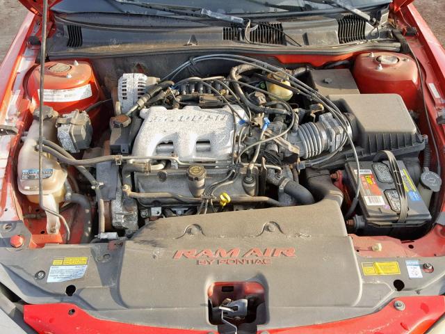 1G2NW52E2XM940673 - 1999 PONTIAC GRAND AM G RED photo 7