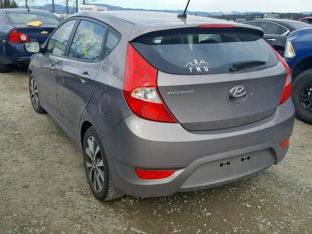 KMHCU5AE1HU356434 - 2017 HYUNDAI ACCENT SPO GRAY photo 3