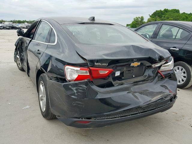 1G1ZB5ST2HF290412 - 2017 CHEVROLET MALIBU LS 黑色 照片 3