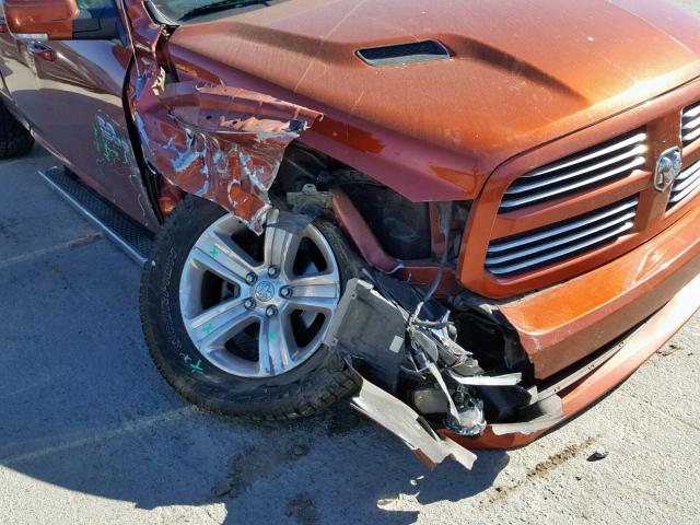 1C6RR7HT6DS703270 - 2013 RAM 1500 SPORT ORANGE photo 9