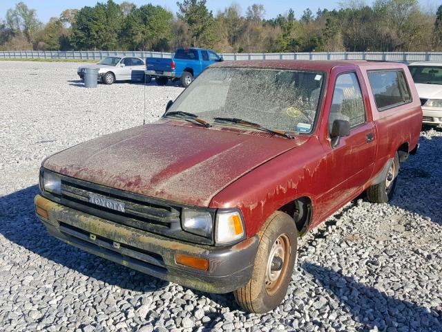 JT4RN81A0M0065662 - 1991 TOYOTA PICKUP 1/2 RED photo 2