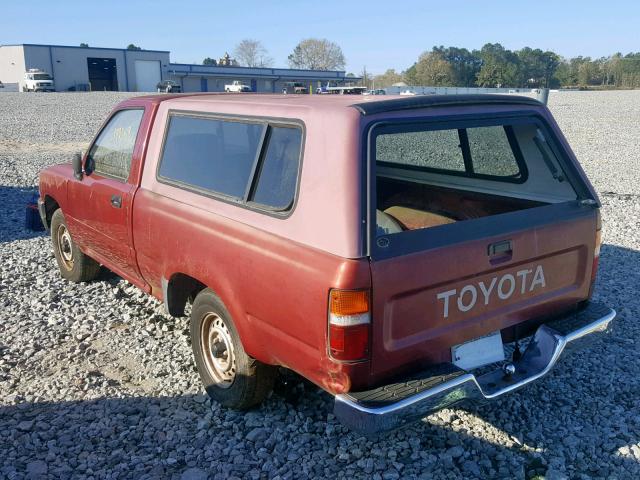 JT4RN81A0M0065662 - 1991 TOYOTA PICKUP 1/2 RED photo 3