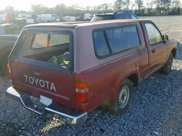 JT4RN81A0M0065662 - 1991 TOYOTA PICKUP 1/2 RED photo 4