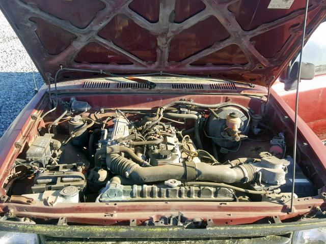 JT4RN81A0M0065662 - 1991 TOYOTA PICKUP 1/2 RED photo 7