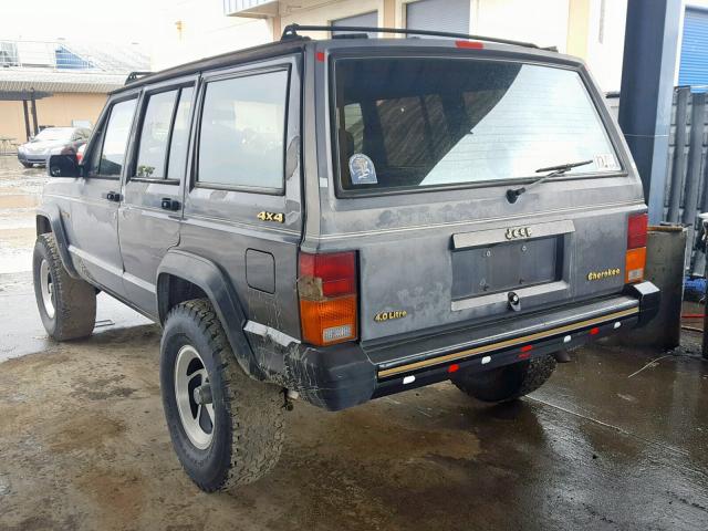 1JCMR7892HT128011 - 1987 JEEP CHEROKEE L GRAY photo 3