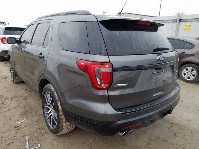 1FM5K8GT4JGA03406 - 2018 FORD EXPLORER SPORT  photo 3