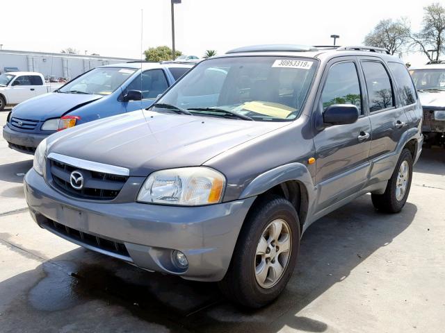 4F2CU08182KM10115 - 2002 MAZDA TRIBUTE LX GRAY photo 2