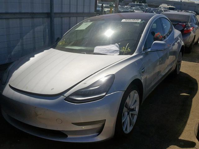 5YJ3E1EA2HF002495 - 2017 TESLA MODEL 3 SILVER photo 2