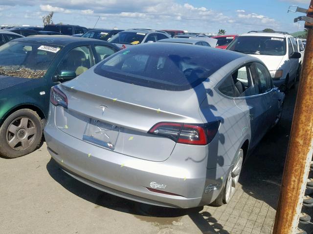 5YJ3E1EA2HF002495 - 2017 TESLA MODEL 3 SILVER photo 4