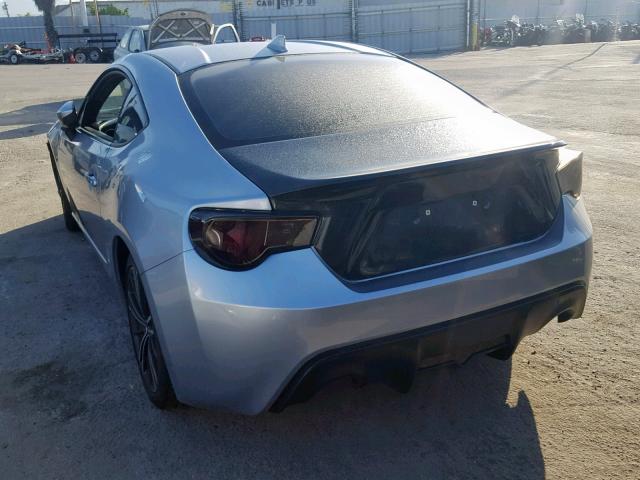 JF1ZCAC17F9604079 - 2015 SUBARU BRZ 2.0 LI GRAY photo 3