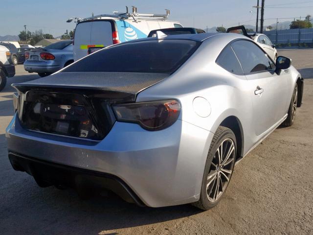 JF1ZCAC17F9604079 - 2015 SUBARU BRZ 2.0 LI GRAY photo 4