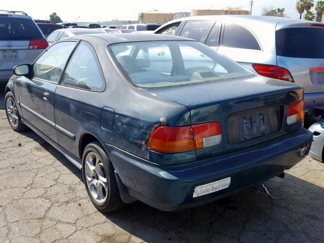 1HGEJ6228VL023411 - 1997 HONDA CIVIC DX GREEN photo 3