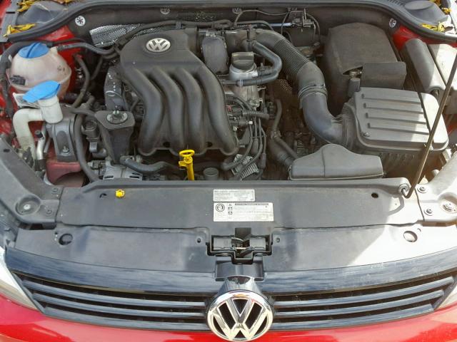 3VW2K7AJ2EM209583 - 2014 VOLKSWAGEN JETTA BASE RED photo 7