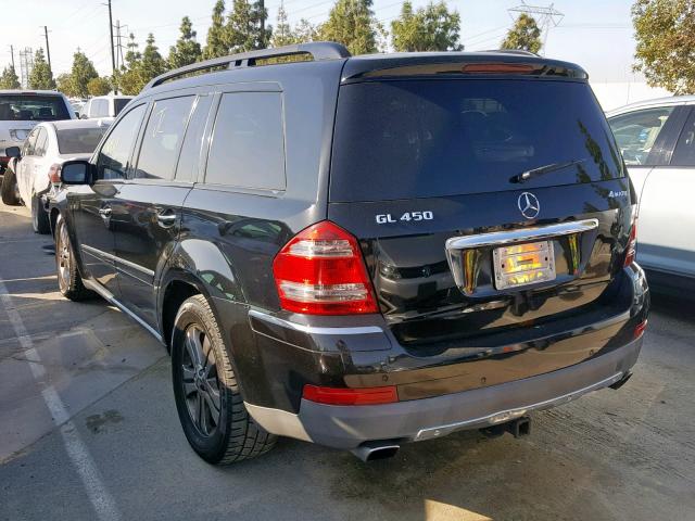 4JGBF71E67A144176 - 2007 MERCEDES-BENZ GL 450 4MA BLACK photo 3