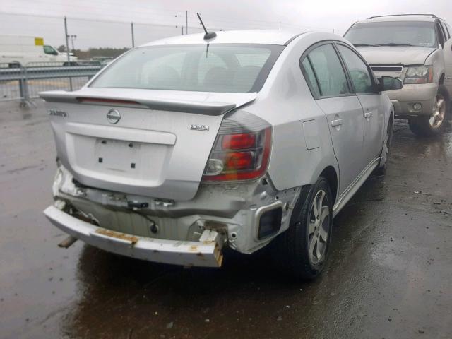 3N1AB6AP4BL713313 - 2011 NISSAN SENTRA 2.0 SILVER photo 4