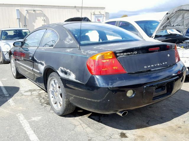 4C3AG52H52E043113 - 2002 CHRYSLER SEBRING LX BLACK photo 3