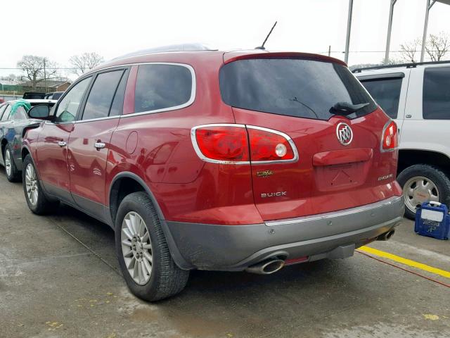 5GAKRCED7CJ191251 - 2012 BUICK ENCLAVE RED photo 3