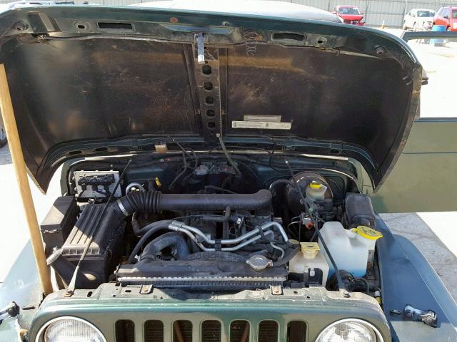 1J4FA49S2YP700361 - 2000 JEEP WRANGLER / GREEN photo 7