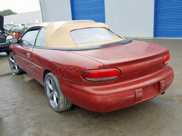 3C3EL45X8TT267537 - 1996 CHRYSLER SEBRING JX RED photo 3