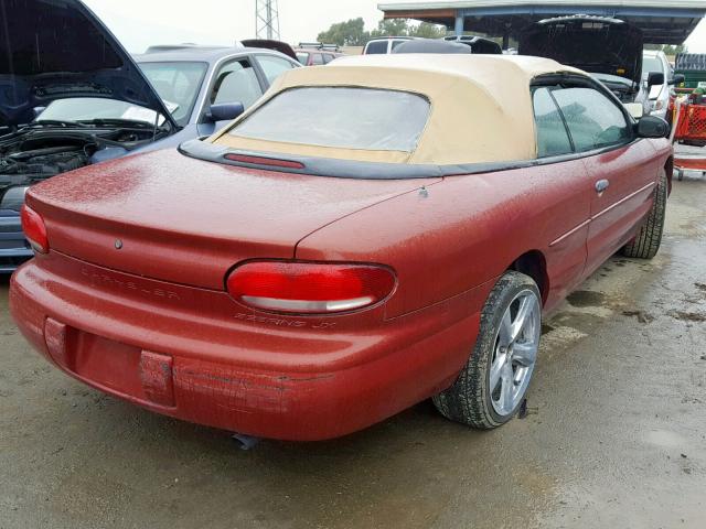 3C3EL45X8TT267537 - 1996 CHRYSLER SEBRING JX RED photo 4