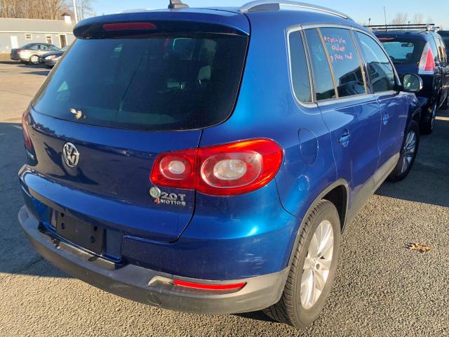 WVGBV75N09W001291 - 2009 VOLKSWAGEN TIGUAN SE BLUE photo 3