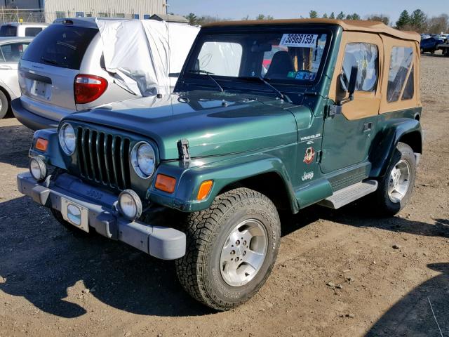 1J4FA59S91P372819 - 2001 JEEP WRANGLER / GREEN photo 2