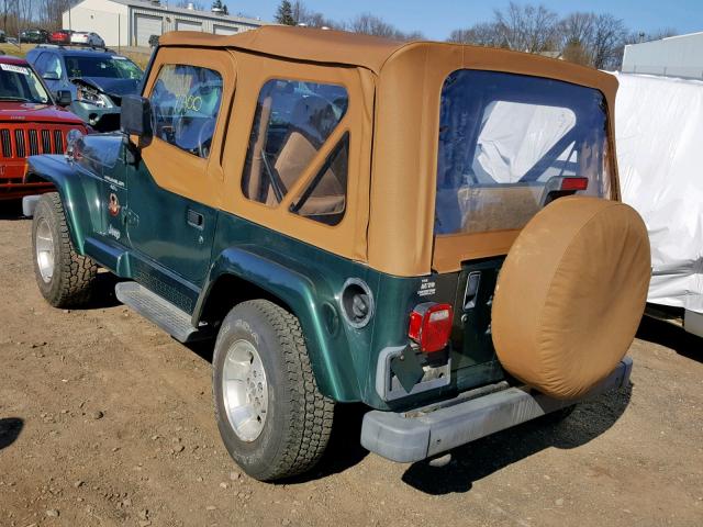 1J4FA59S91P372819 - 2001 JEEP WRANGLER / GREEN photo 3