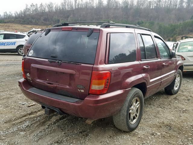 1J4GW58N0YC421778 - 2000 JEEP GRAND CHER MAROON photo 4