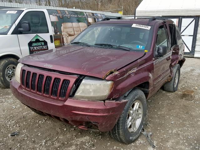 1J4GW58N0YC421778 - 2000 JEEP GRAND CHER MAROON photo 9