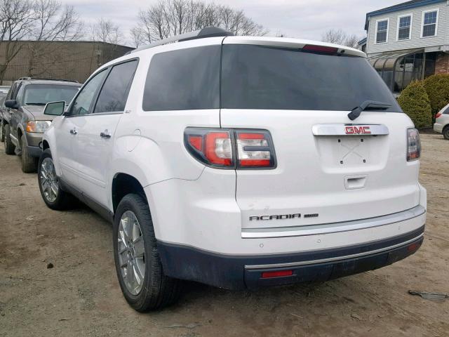 1GKKRSKDXHJ266100 - 2017 GMC ACADIA LIM WHITE photo 3