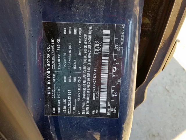 NM0LS7ANXDT175142 - 2013 FORD TRANSIT CO BLUE photo 10