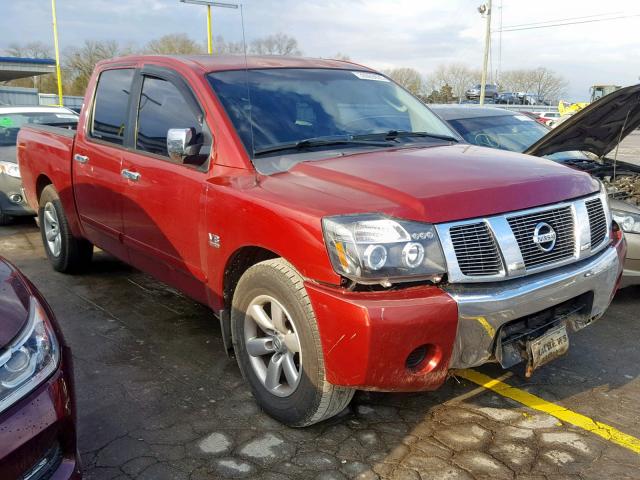 1N6AA07A64N513369 - 2004 NISSAN TITAN XE MAROON photo 1