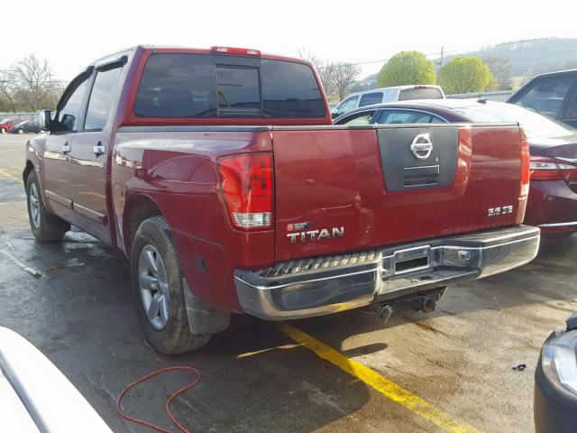 1N6AA07A64N513369 - 2004 NISSAN TITAN XE MAROON photo 3