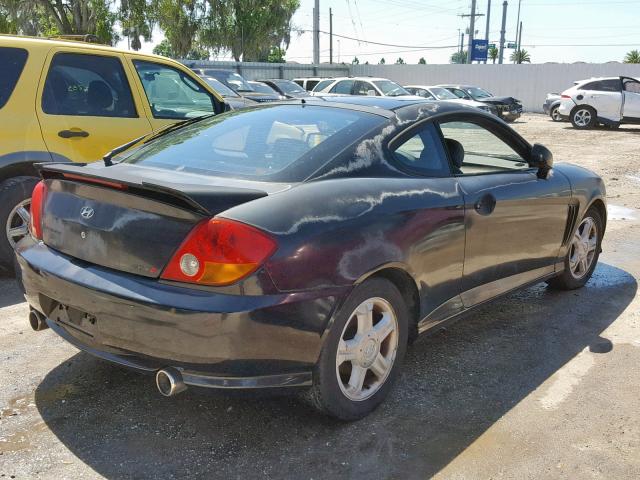 KMHHN65F03U024229 - 2003 HYUNDAI TIBURON GT BLACK photo 4